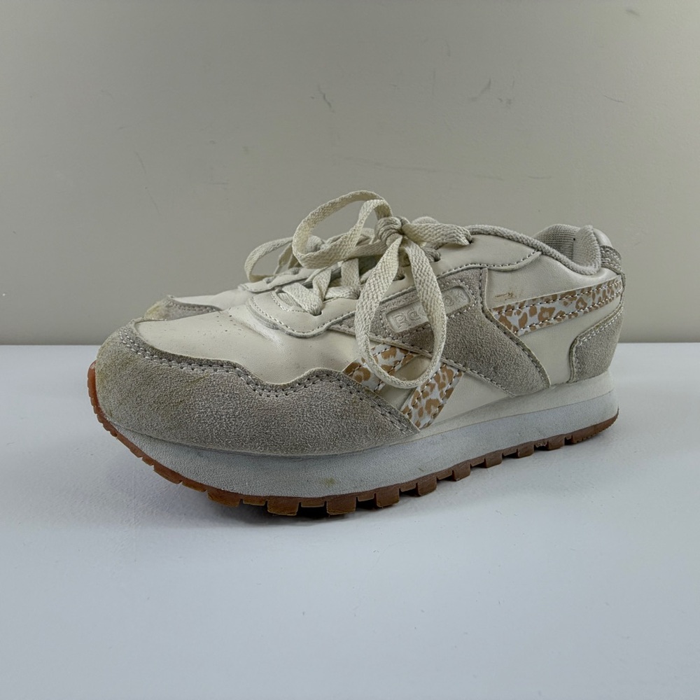Reebok Beige and Gray Sneakers with Cheetah Pattern Accents‎ Sz 3 - Picture 6 of 13